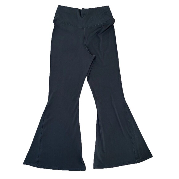 Aerie OFFLINE Real Me Super Flare Leggings XXL High Rise Black Ribbed Panels - Picture 2 of 8